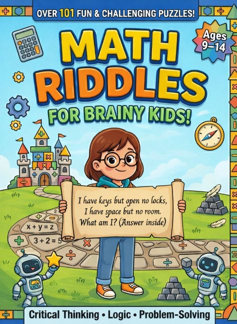 Math Riddles for Kids Ages 9–14: 101 Brain Teasers, Logic Puzzles & Tricky Questions Activity Book with Answers for Critical Thinking & Problem Solving
